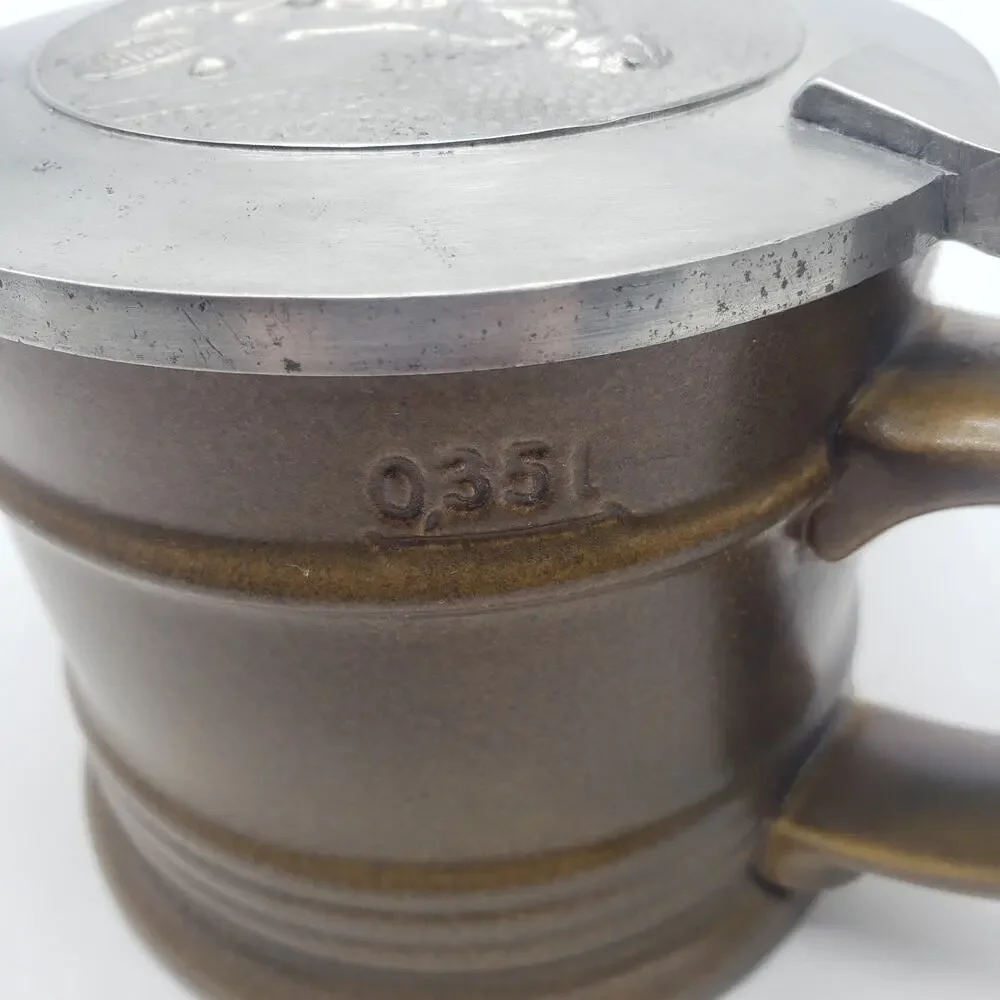 VTG‎ Oeslauer Manufaktur Bavaria for Goebel Tennis Beer Stein Pewter & Ceramic